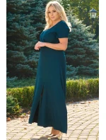 Dámske šaty SA562 tm. zelená - Karko