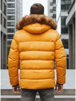 Pánska prešívaná zimná bunda žltá FashionStreet TX4162