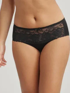 Dámske čipkované nohavičky PLAYTEX FLOWER ELEGANCE RCS MIDI BRIEF - PLAYTEX - čierna