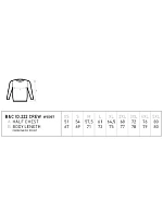 B&C ID.222 Crew Unisex mikina 01.I222 biela B&C ID.222 Crew Unisex mikina 01.I222 biela
