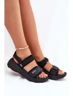 Sportowe Sandały Damskie Na Platformie Big Star RR274A077 Czarne