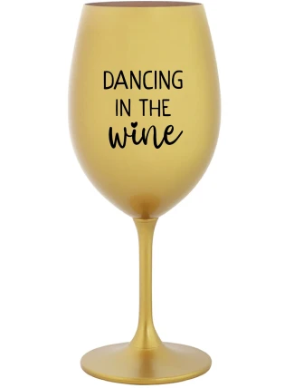 DANCING IN THE WINE - zlatá sklenice na víno 350 ml