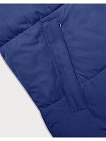 Dámska krátka vesta s kapucňou j.style dark blue-black (16M9112-184)