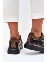 Skórzane Damskie Sneakersy Na Platformie Daniel Lopez Just Dare SS2D4001 Czarne