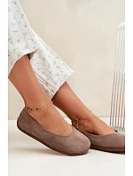 Dámske balerínky Barefoot Taupe Hollin Dámske balerínky Barefoot Taupe Hollin
