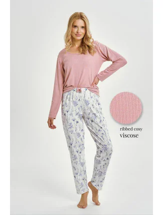 3456 DÁMSKE DLHÉ PYŽAMO CAROLINE M-XL