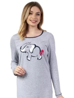 Dámska nočná košeľa 142 Grey Printed - REGINA