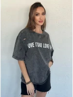 Dámske tričko s potlačou BONGANIR graphite FashionStreet RY2636 Dámske tričko s potlačou BONGANIR graphite FashionStreet RY2636