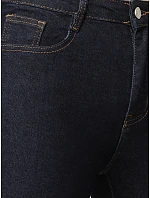 Dámske skinny džínsy s vysokým pásom, tmavomodré, FashionStreet UY3097