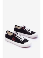 Damskie Materiałowe Tenisówki Cross Jeans LL2R4044 Czarne