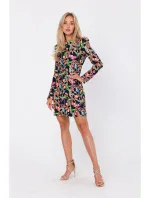 M756 Šaty s potlačou a modelovacími stehmi - model 2 M756 Šaty s potlačou a modelovacími stehmi - model 2