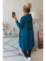 Bunda oversize s kapucňou navy