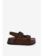 Semišové sandále na platforme Big Star TT274236 chocolate Semišové sandále na platforme Big Star TT274236 chocolate