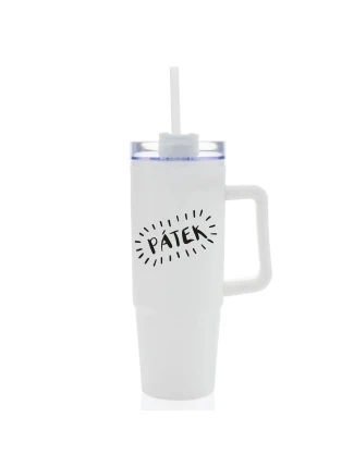 PÁTEK - bílý cestovní hrnek s průhledným víčkem 900 ml  