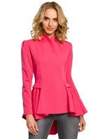 Asymetrický frak s golierom a zapínaním na gombíky M165 - čierny - Moe Asymetrický frak s golierom a zapínaním na gombíky M165 - čierny - Moe