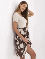 Dámske šaty DHJ SK 253701.80 Béžová s hnedou - FPrise