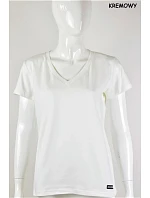 Dámske tričko s krátkym rukávom Serek brown - Off Pink