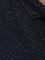 Pánska tmavomodrá vzorovaná košeľa slim fit FashionStreet DX2692
