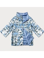 Dámska obojstranná bunda s 3/4 rukávmi Minority svetlo modrá/floral (M23-7009-50) Dámska obojstranná bunda s 3/4 rukávmi Minority svetlo modrá/floral (M23-7009-50)