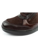 Scholl Emma Laces uty dámske športové hnedé kožené dámske topánky na platforme