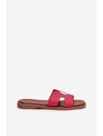 Płaskie Klapki Z Wycięciami I Ozdobą Fuksja Bohalis