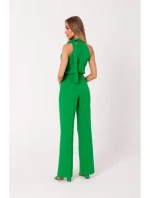M746 Kombinéza so zaväzovaním za krkom - zelená