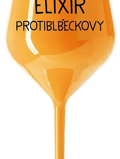 ELIXIR ANTI-BUBBLE - oranžový nerozbitný pohár na víno 470 ml