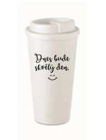 TODAY WILL BE A GREAT DAY - biely termohrnček 475 ml