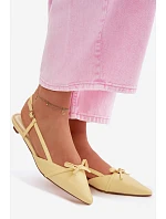 Dámské sandály z umělé kůže na nízkém podpatku Želmera