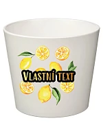 Biely keramický kvetináč s letným ovocím – malý Biely keramický kvetináč s letným ovocím – malý