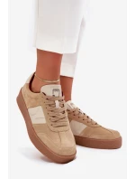 Zamszowe Sneakersy Damskie Daniel Lopez Just Dare SS2D4022 Beżowe