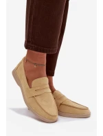 Dámské mokasíny z eko semiše žluté Renelia