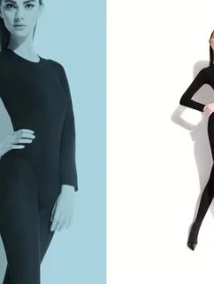 Dámske klasické ružové pančuchy C 5111 60 den - Fiore