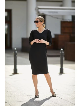 Dámske šaty M332/1 black - La Aurora Dámske šaty M332/1 black - La Aurora