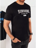 Pánske tričko s potlačou čierne FashionStreet RX5376