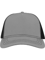 Atlantis Headwear Rapper Canvas-S 5-panelová truckerová čiapka 33.0234 šedá/čierna Atlantis Headwear Rapper Canvas-S 5-panelová truckerová čiapka 33.0234 šedá/čierna