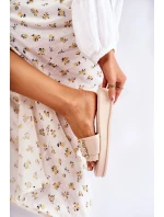 Damskie Modne Skórzane Klapki Beżowe Adaline