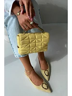 Dámske sandále na nízkom podpätku s ozdobou Yellow Sparkle