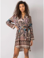 Šaty DHJ SK 5766 1.32X čierna a béžová