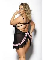 Sexy košieľka Linden chemise + tangá ZADARMO! Veľkosť plus - Anais
