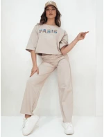 MILEKAN béžový dámsky set FashionStreet AY1051 MILEKAN béžový dámsky set FashionStreet AY1051
