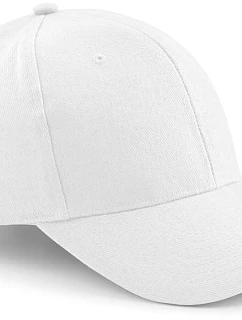 Beechfield B 65 6-panelová čiapka s kšiltom „Pro Style“ 53.0065 biela