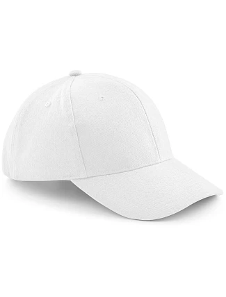 Beechfield B 65 6-panelová čiapka s kšiltom „Pro Style“ 53.0065 biela Beechfield B 65 6-panelová čiapka s kšiltom „Pro Style“ 53.0065 biela