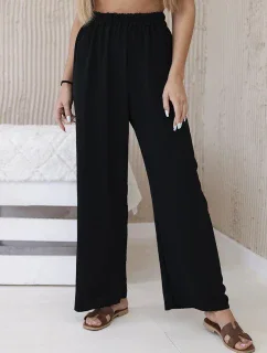 Nohavice so širokými nohavicami čierne