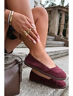 Dámske barefoot balerínky z prírodného semišu v bordovej farbe Mirelia Dámske barefoot balerínky z prírodného semišu v bordovej farbe Mirelia