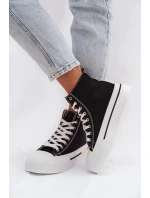 Dámské tenisky na platformě Černé Meloria