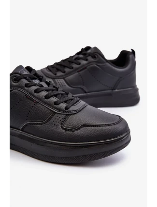 Ľahké pánske tenisky na platforme z ekokože, čierne Uziran Ľahké pánske tenisky na platforme z ekokože, čierne Uziran