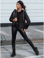 Dámska zimná páperová bunda NORDPUFF s kapucňou čierna FashionStreet TY4616