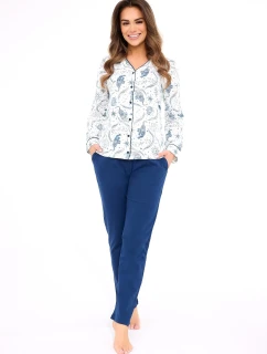 Cornette 682/445 Kristin long/r S-2XL dámske pyžamo bez zipsu