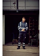 Mikina s kapucňou Yoko HVK 05 Hi-Vis 79.VK05, hi-vis oranžová/námornícka modrá Mikina s kapucňou Yoko HVK 05 Hi-Vis 79.VK05, hi-vis oranžová/námornícka modrá